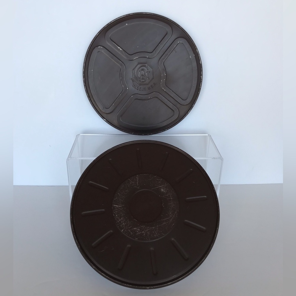 Vintage Goldberg Brothers Film Metal Canister Brown no Reel Made in USA or Decor
